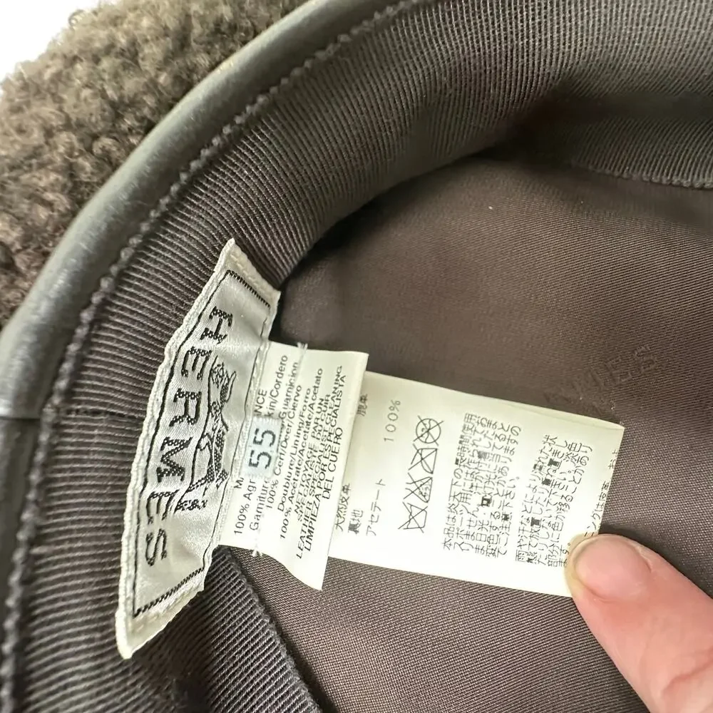 Hermes Mouton Brown Beret with Box Size 55 - Picture 8 of 13